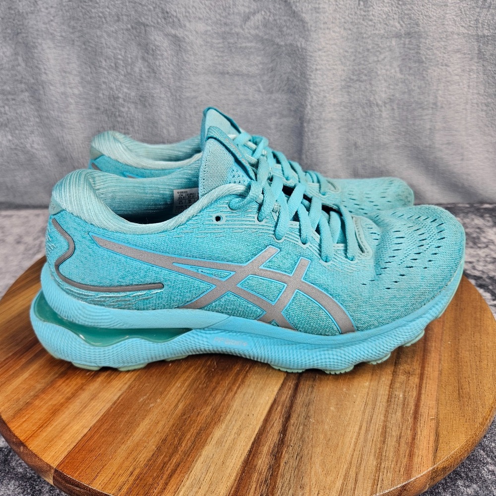 Asics Gel Nimbus 24 Lite Show Shoes Womens Size 6.5 Mint Green Running Sneakers